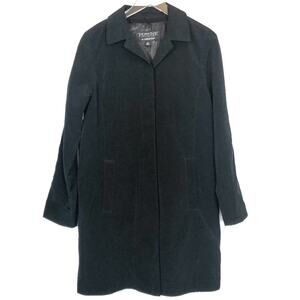 Vintage London Fog Towne Collection Black Trench Jacket Womens Size‎ S